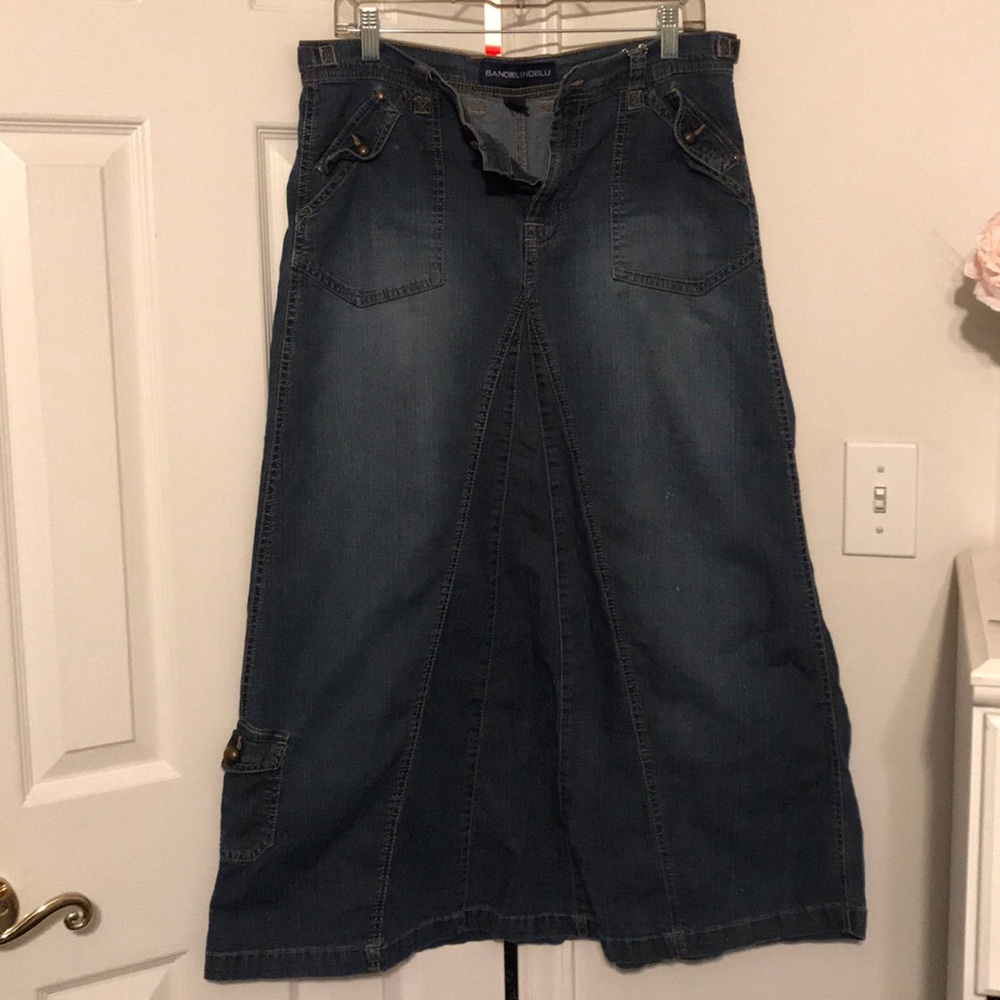 Long Denim Skirt